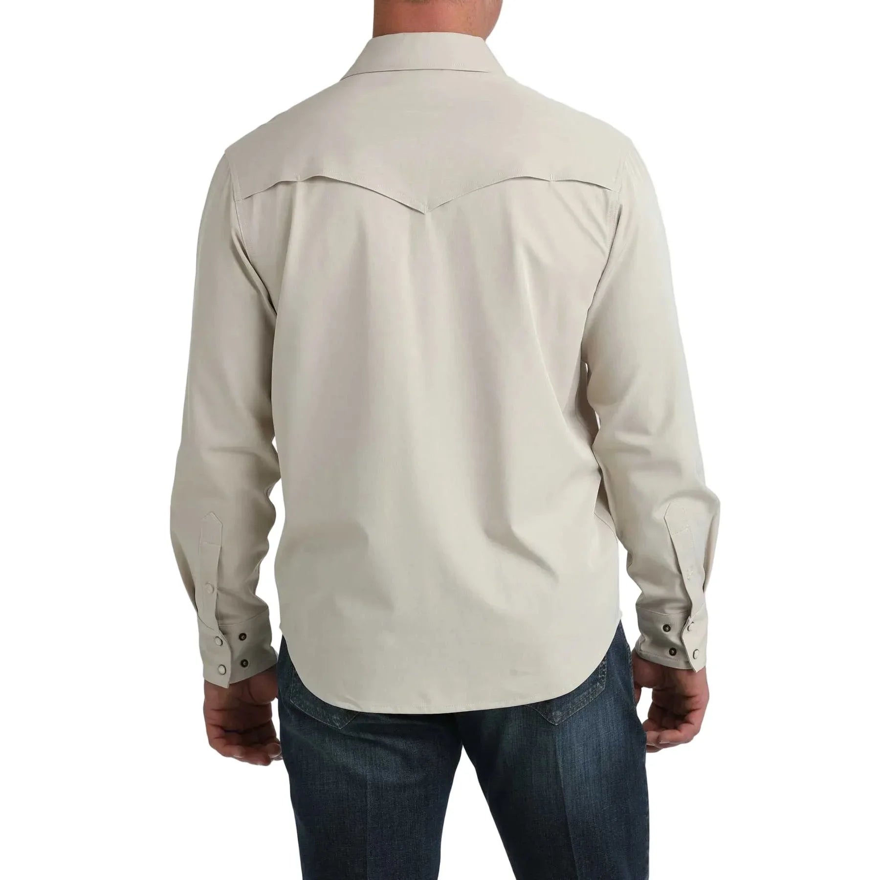 Men's Cinch Arenaflex Long Sleeve Western Tan Camp Shirt