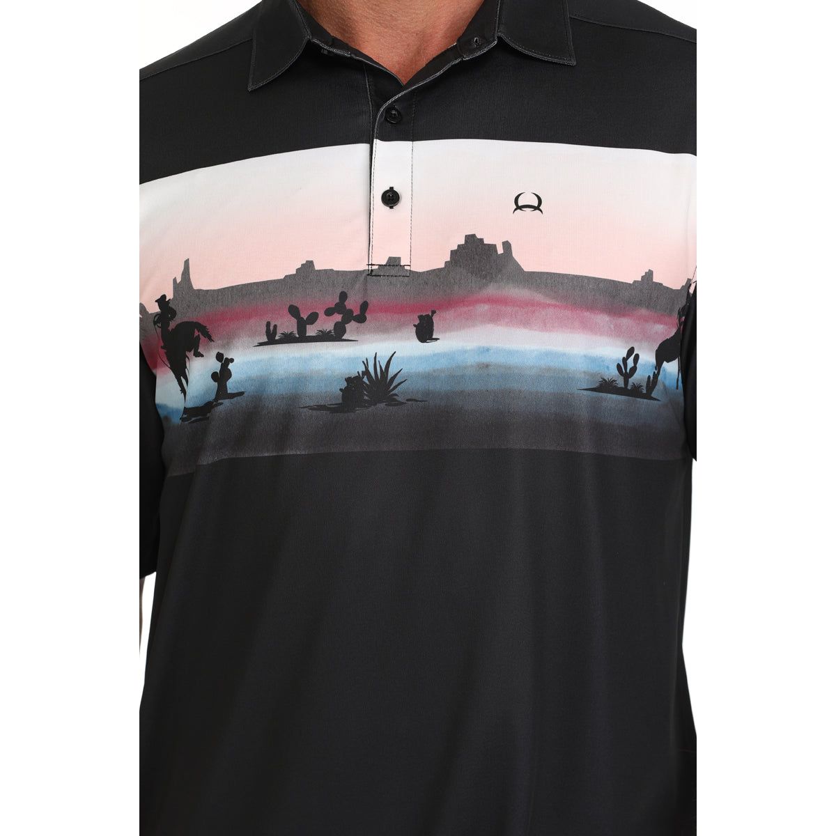 Men's Cinch Black Polo MTK1863044 - Crazy House Western Wear