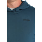 Men's Cinch Blue Ribbed Hoodie MTK1671002