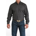Men's Cinch Charcoal Paisley Print Classic Fit Button Down Shirt MTW1105959