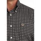 Men's Cinch Dark Navy Geo Print Classic Fit Button Down Long Sleeve Western Shirt MTW1106091