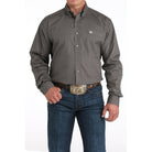 Men's Cinch Gray Geometric Print Shirt MTW1105960