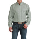 Men's Cinch Green Printed Arenaflex Button Down Shirt MTW1862041
