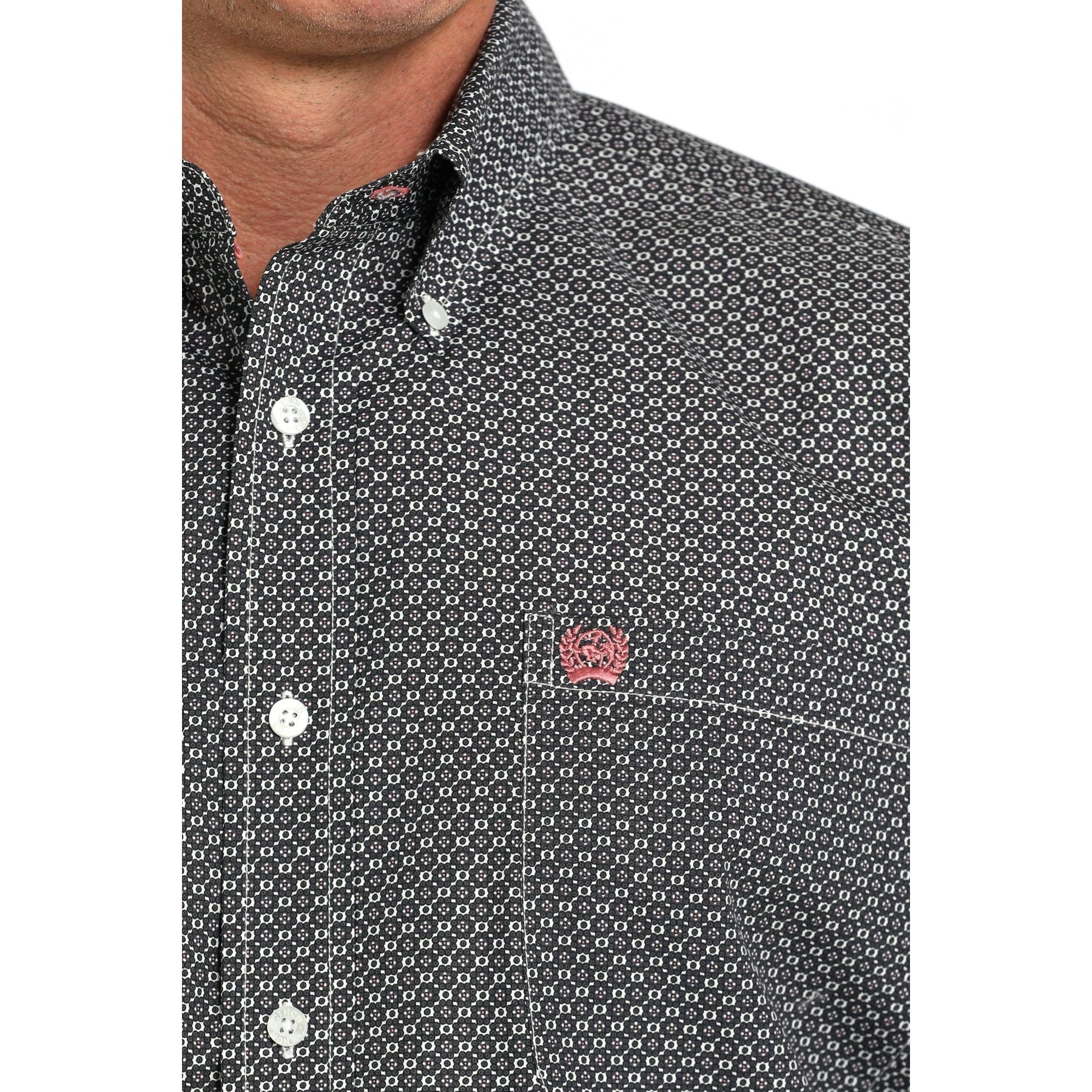 Men's Cinch Grey/Black Long Sleeve shirt MTW1105914 - Crazy House Western Wear