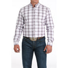Men's Cinch Long Sleeve Modern White Button Up Shirt MTW1347139