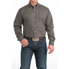 Men's Cinch Long Sleeve Navy Print Button Up Shirt MTW1106020