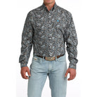 Men's Cinch Long Sleeve Paisley Printed Button Up Shirt MTW1106088