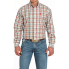 Men's Cinch Long Sleeve Plaid Button Up MTW1105946-CRE - Crazy House Western Wear