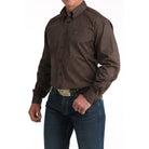Men's Cinch Long Sleeve Printed Navy Button Up MTW1106019