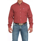 Men's Cinch Long Sleeve Red Printed Button Down Western Shirt MTW1105945-RED - Crazy House Western Wear