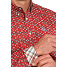 Men's Cinch Long Sleeve Red Printed Button Down Western Shirt MTW1105945-RED - Crazy House Western Wear
