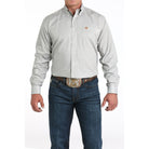 Men's Cinch Long Sleeve Striped Olive Button Down Shirt MTW1105982