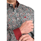 Men's Cinch Navy Printed Long Sleeve Button Up Shirt MTW1106023
