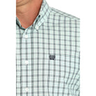 Men's Cinch Plaid Print Short Sleeve Button Down Shirt MTW1111487 - Crazy House Western Wear