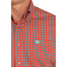 Men's Cinch Rust Red Geo Print Western Shirt MTW1111488 - Crazy House Western Wear