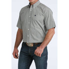 Men's Cinch Short Sleeve Geo Printed Button Up Shirt MTW1111517