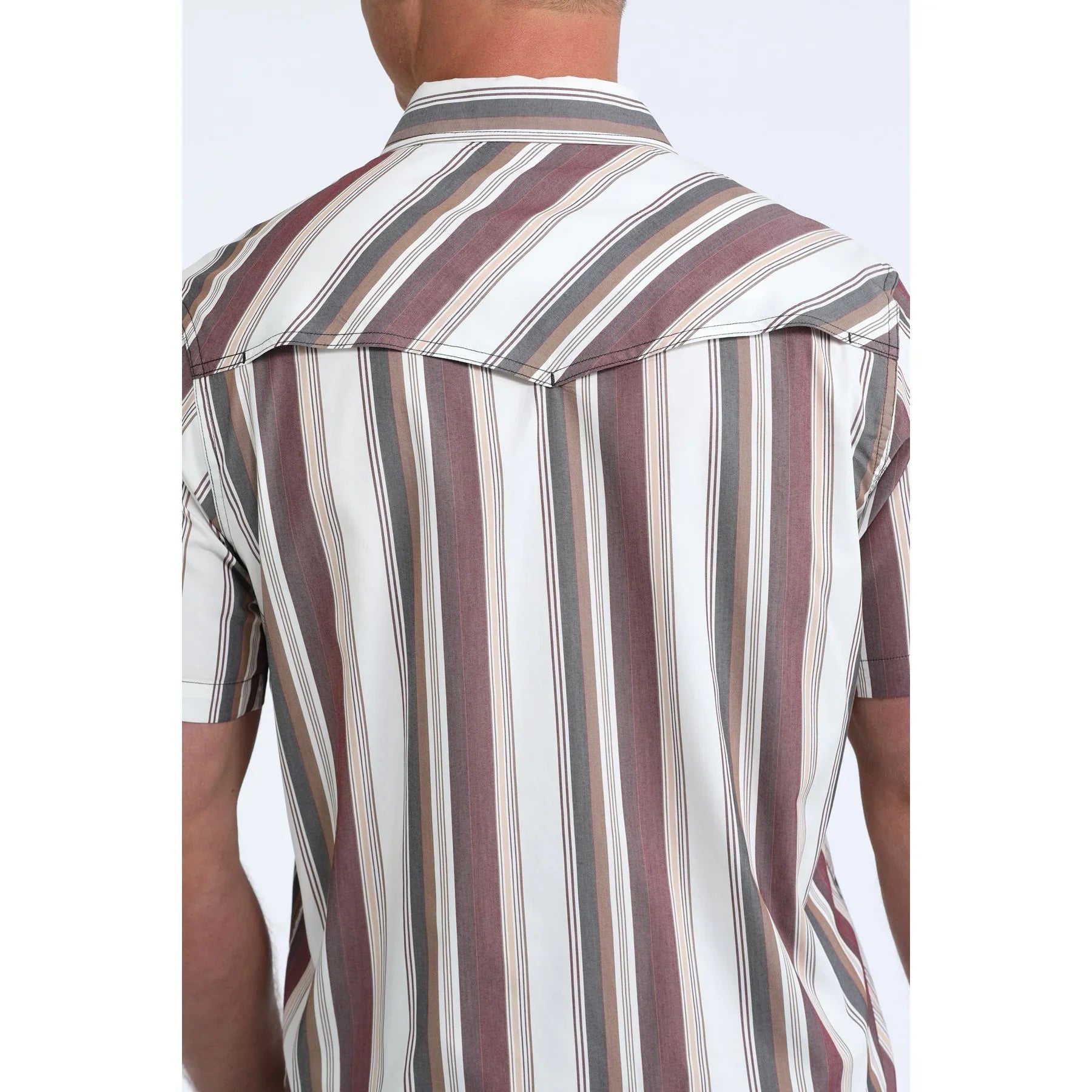 Men's Cinch Short Sleeve Striped Camp Shirt MTW1402015 – Crazy