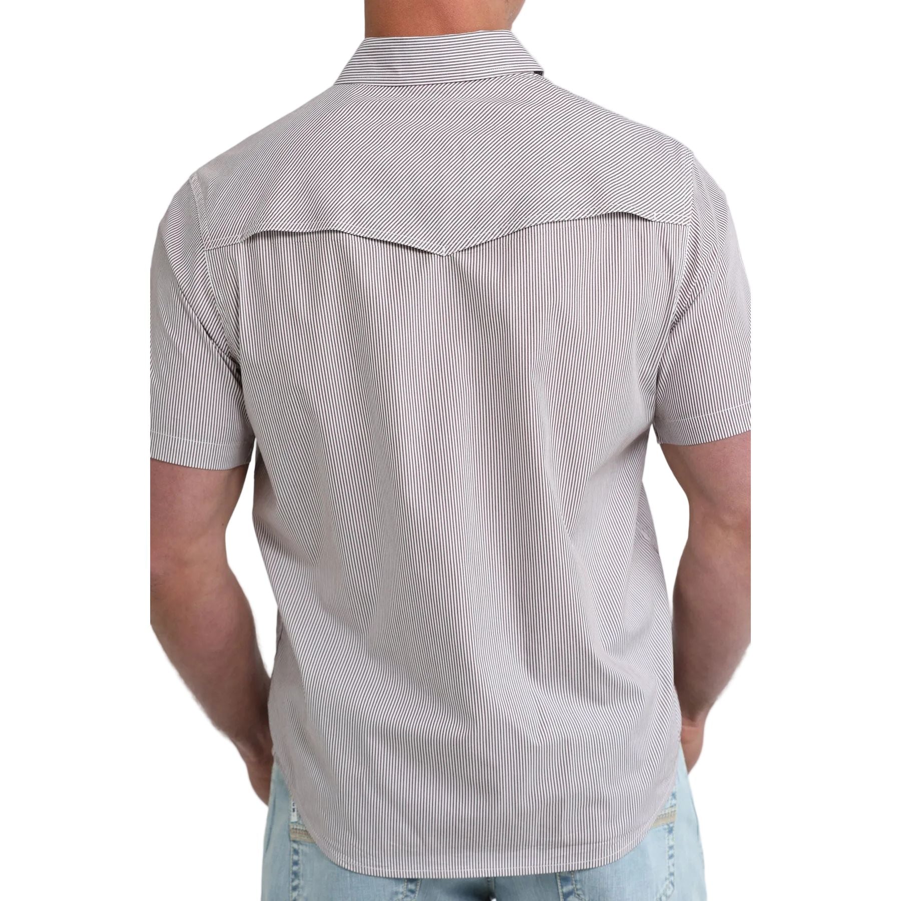 Men's Cinch Short Sleeve Striped Snap Shirt MTW1402014