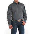 Men's Cinch Striped Long Sleeve Button Up Shirt MTW1105958