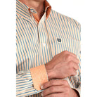Men's Cinch Tencel Cream Stripe Print Shirt MTW1105963 - Crazy House Western Wear