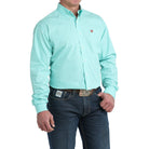 Men's Cinch Turquoise Geo Print Button Down Shirt MTW1106037