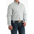 Men's Cinch White Printed Long Sleeve Shirt MTW1106013