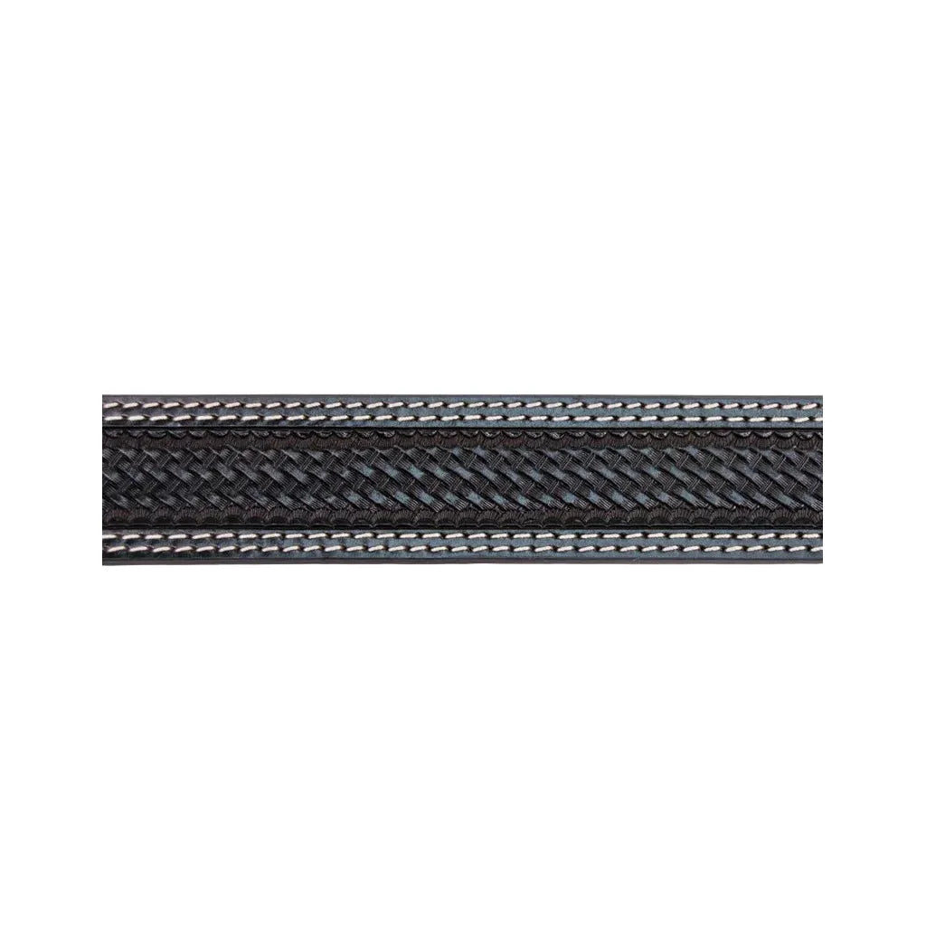 Men's Cowboy Chrome Belt with Basket Tooling 1001