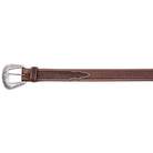 Men's Cowboy Chrome Belt with Double Stitched Border and Window Inlay 2775
