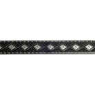 Men's Cowboy Chrome Black Belt with Nailheads and Diamond Conchos 1612