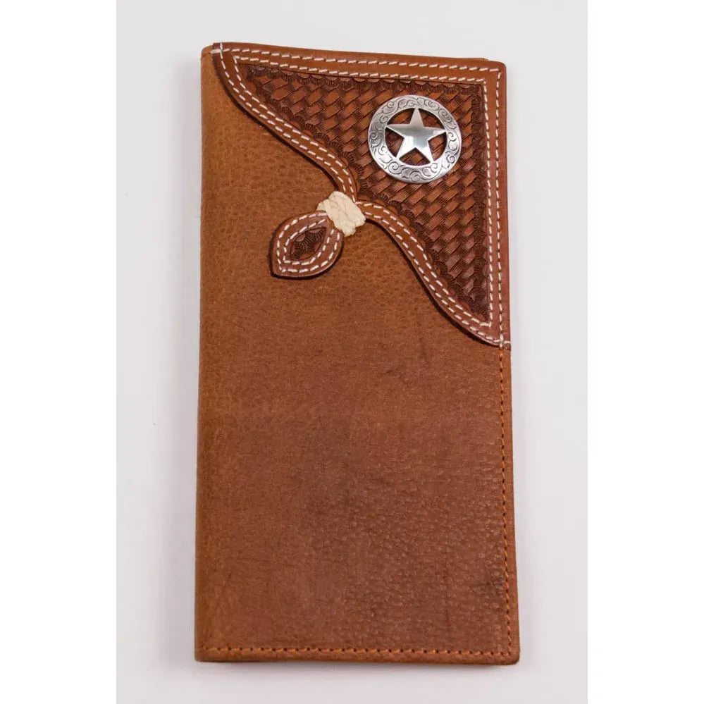 Men's Cowboy Chrome Tan Rawhide Wrangler Star Rodeo Style W508