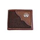 Men's Cowboy Chrome Western Star Concho Accent Bifold Wallet W368
