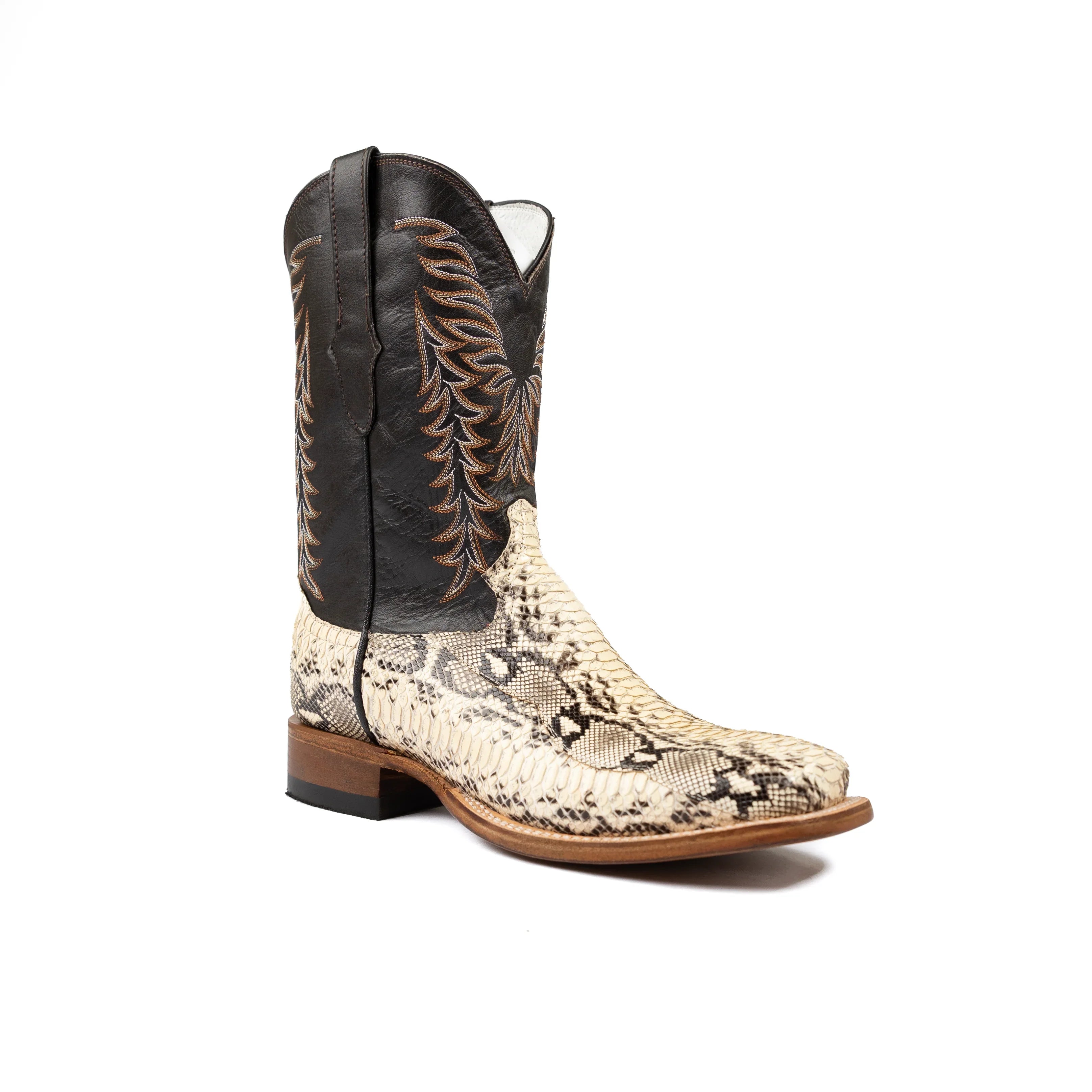 Men's Cowtown Python Square Toe Boots Q818 – Crazy House Western Wear