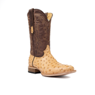 Men's Cowtown Tan Ostrich Print Boots Q6077