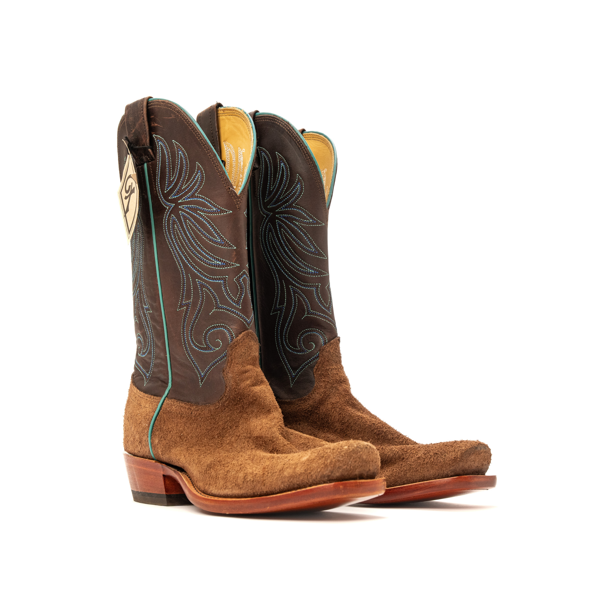 Men's Fenoglio Chocolate Fuji Roughout Cutter Toe Boots FB15291217