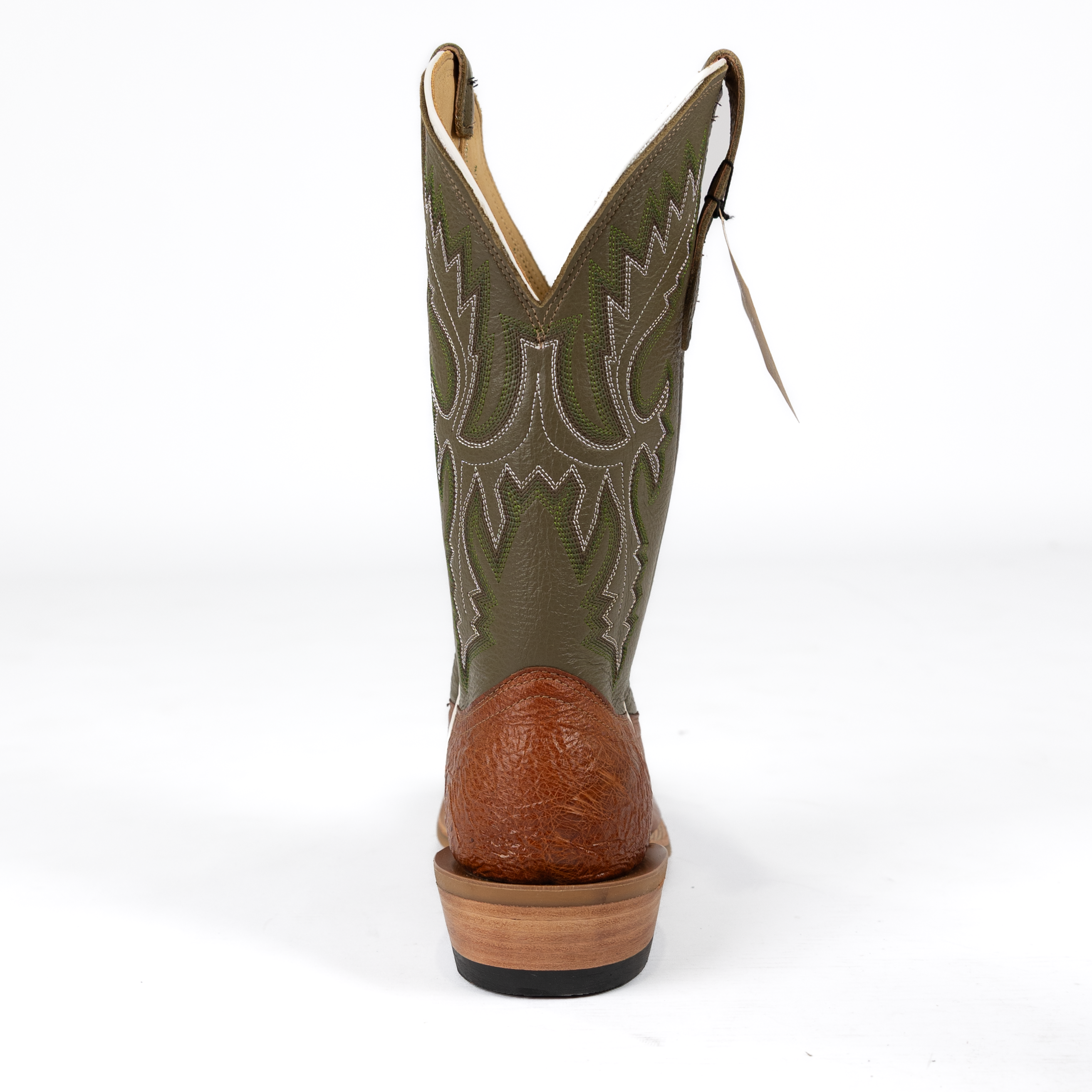Men's Fenoglio Cognac Smooth Ostrich Square Toe Boot FB00101984