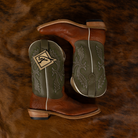 Men's Fenoglio Cognac Smooth Ostrich Square Toe Boot FB00101984