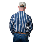 Men's Ferrell "The Atlas" in Blue Long Sleeve Snap Shirt FPL1002590