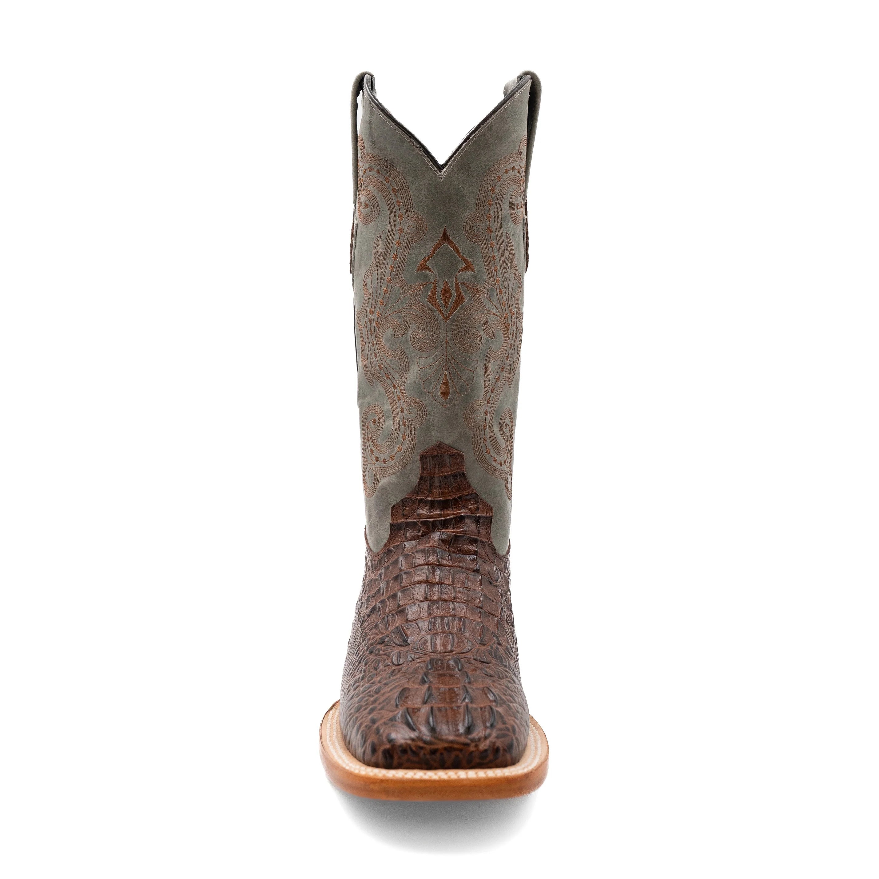 Men's Ferrini Brown Stampede Square Toe Western Boots 4039323