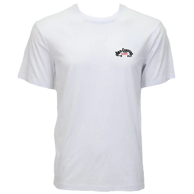 Men's Hooey Bad Company T-shirt White with Red & Black Logo HT1832WH