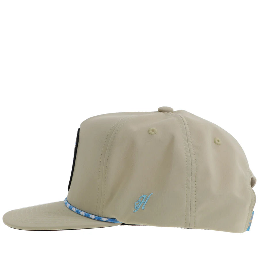 Men's Hooey "Cheyenne" Tan Hat With Blue and Black Patch 2444T-TN - Crazy House Western Wear