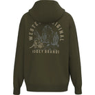 Men's Hooey "Desert Dillo" Olive Green Western Original Landscape Logo Hoodie HH1378DKOL