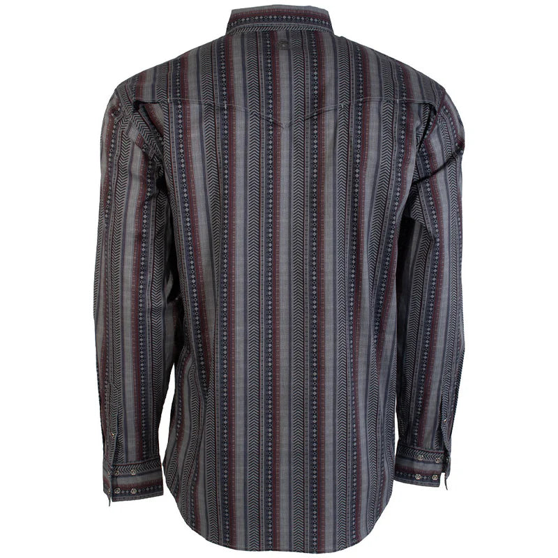 Men's Hooey Dos Sol Pearl Snap Shirt HT1763GYSP - Crazy House Western Wear