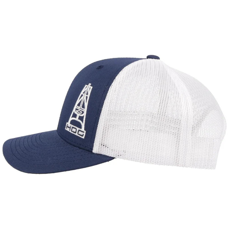 Men's Hooey "Hog" Navy and White Cap 3029T-NVWH - Crazy House Western Wear