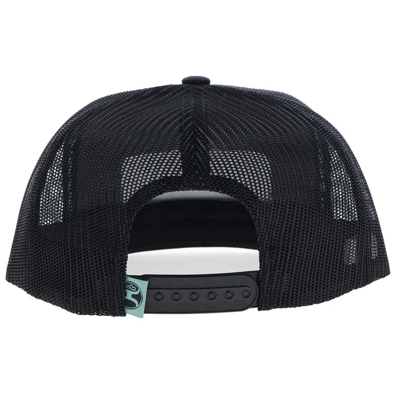 Men's Hooey "Loop" Hat Black with Turquoise & Orange Rectangle Patch 2559T-BK - Crazy House Western Wear