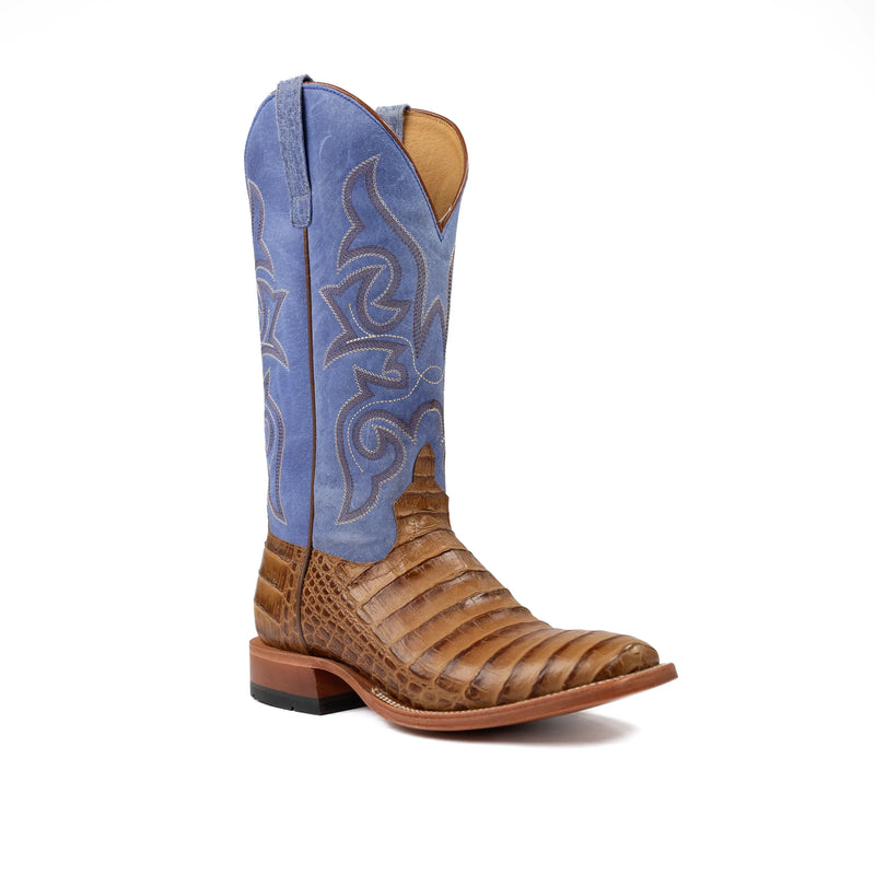 Men's Horse Power Toasted Caiman Print with 13" Blue Sinsation Top HP1842