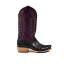 Men's Horse Power Top Hand Black Caiman Belly with 13" Violet Glossy Goat Top HP9513