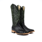 Men's Horse Power Top Hand Black Full Quill Ostrich with 13" Emerald Explosion Top HP8004