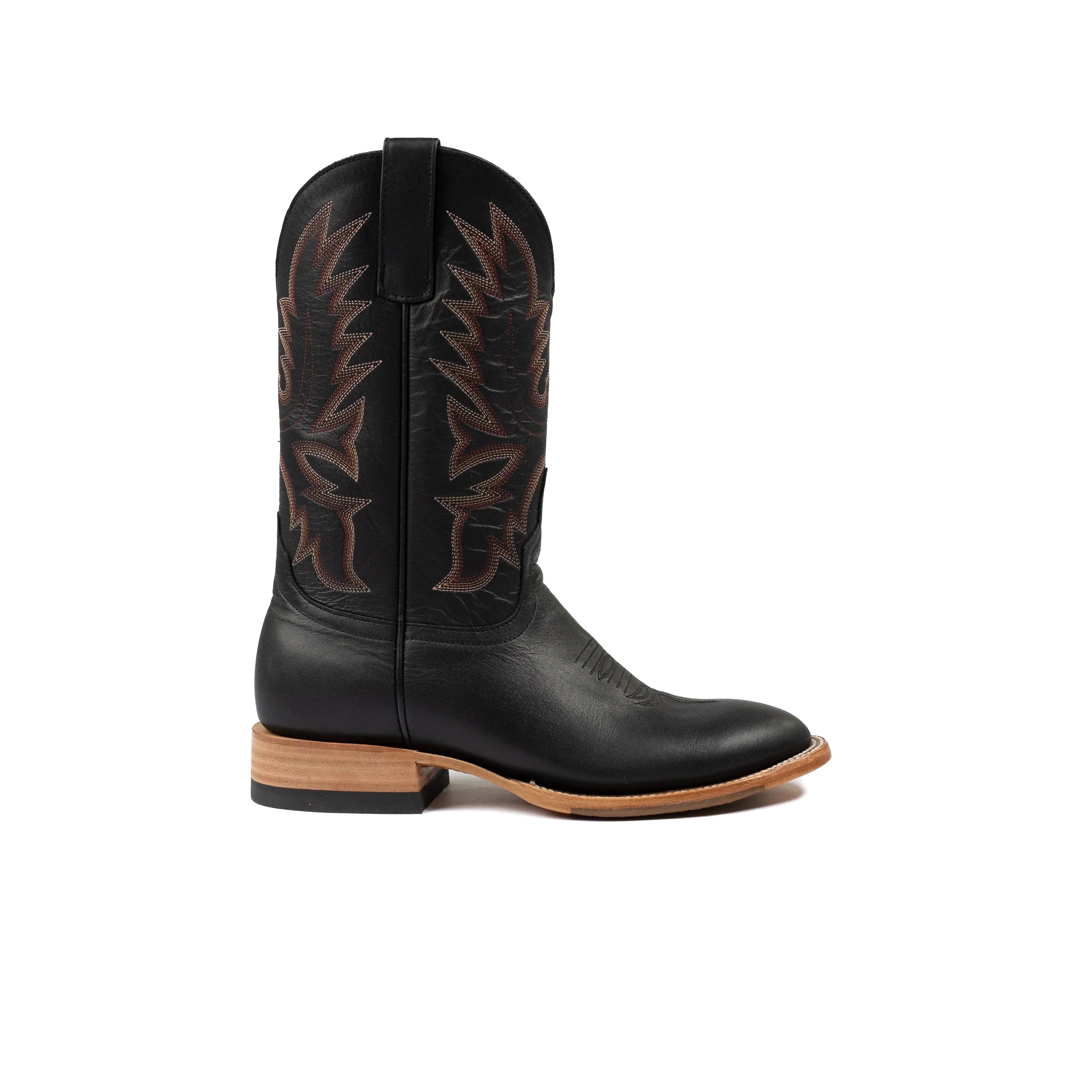 Horse Power Men's Top Hand Black Paris Round Toe Boots HP6012
