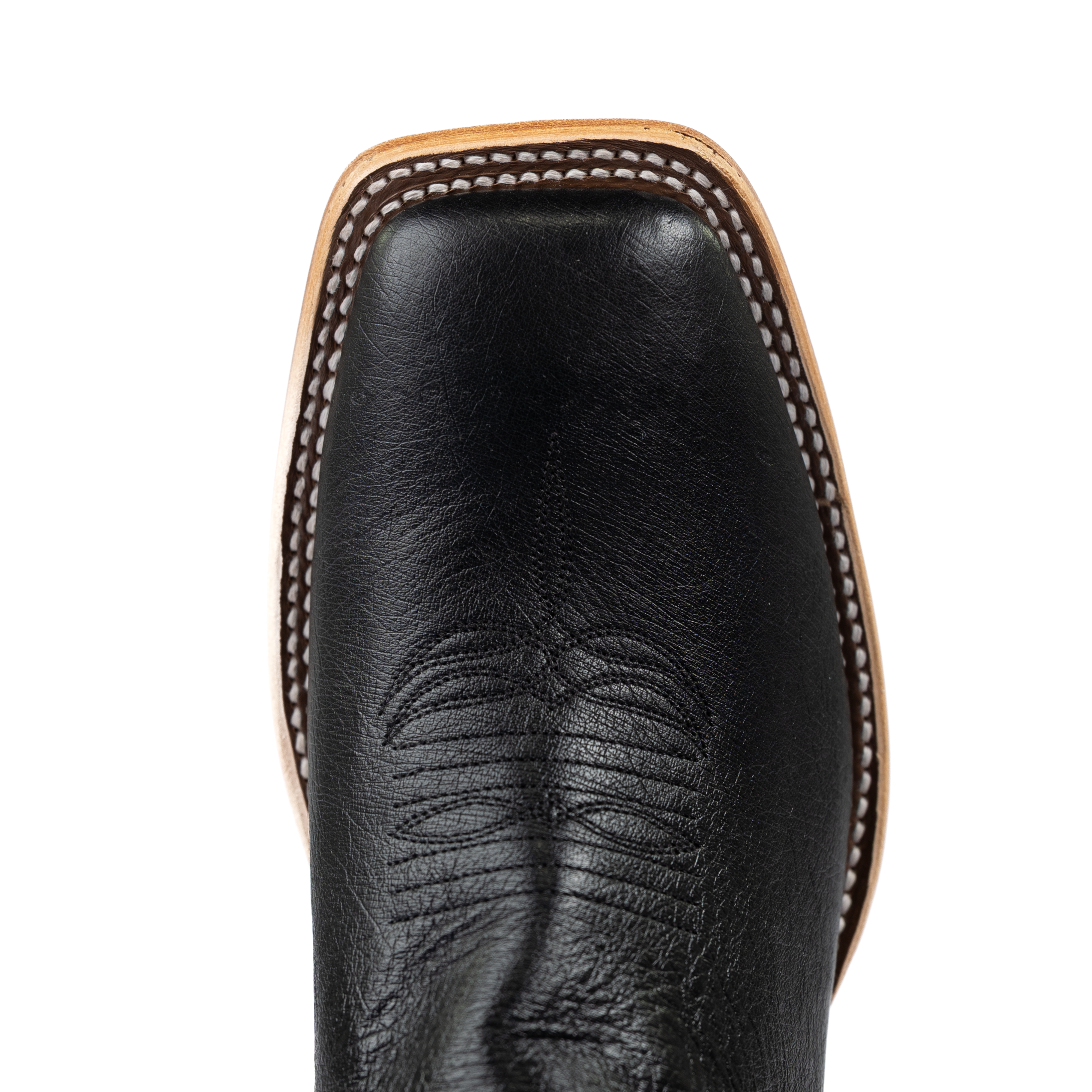Men's Horse Power Top Hand Black Smooth Ostrich with 13" Maroon Top HP8010
