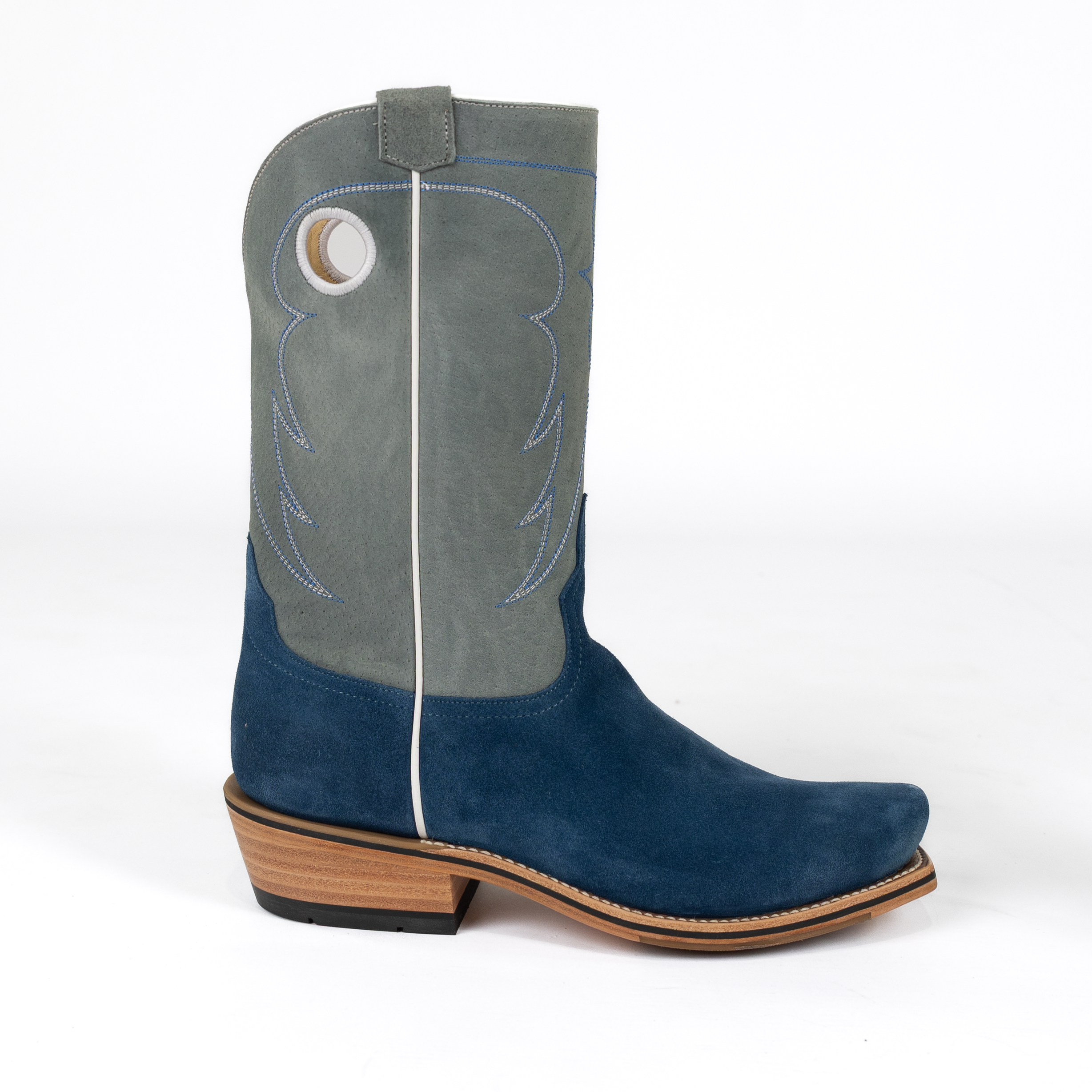 Men's Horsepower High Noon Blue Suede Cutter Toe Boots HP9518